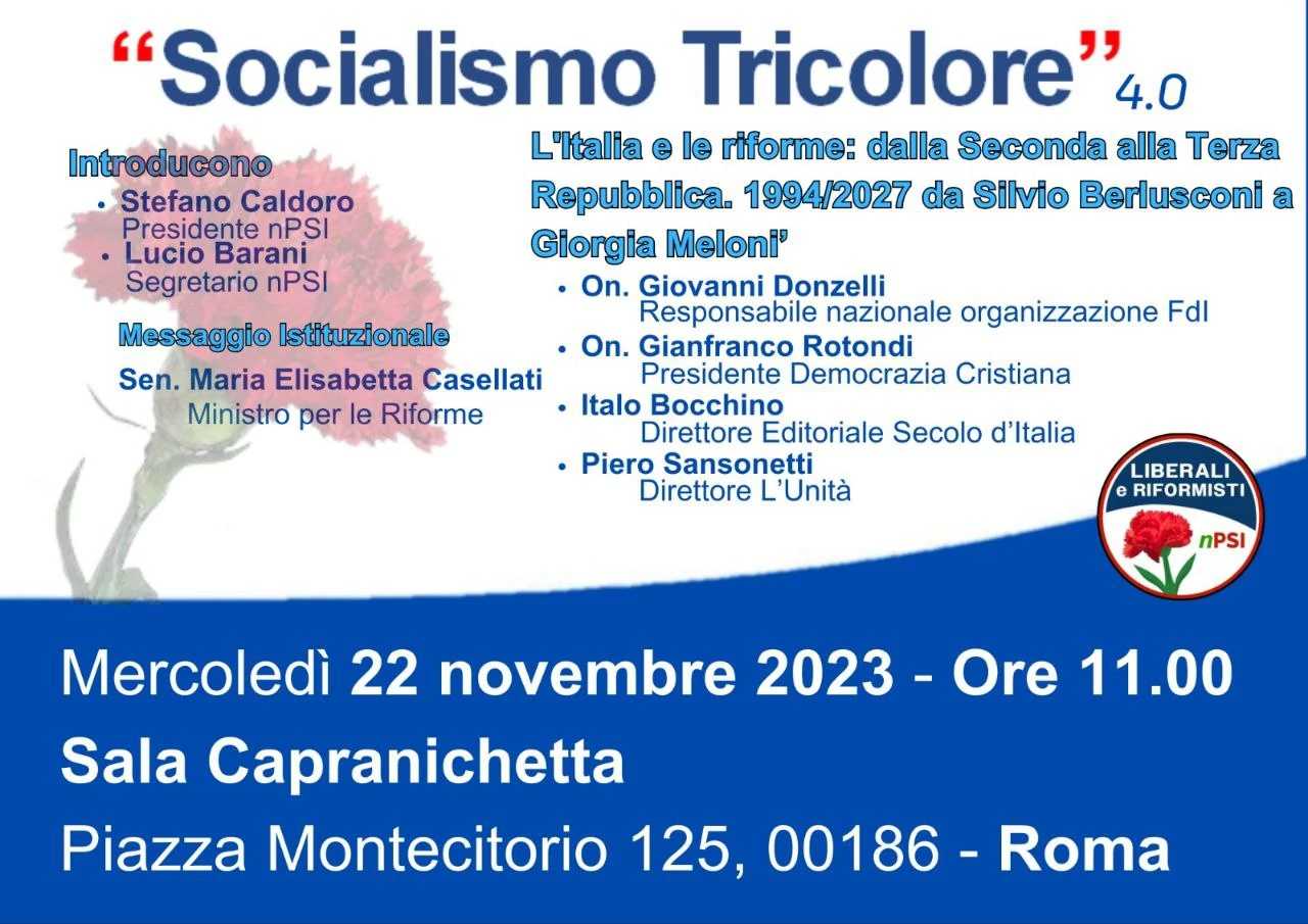 Convegno socialismo tricolore, Roma 22/11/23